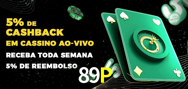 Promoções do cassino ao Vivo 89P